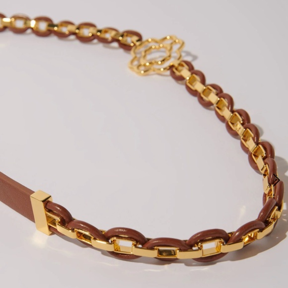 Maje Leather Belt with Links Size M - Picture 8 of 10